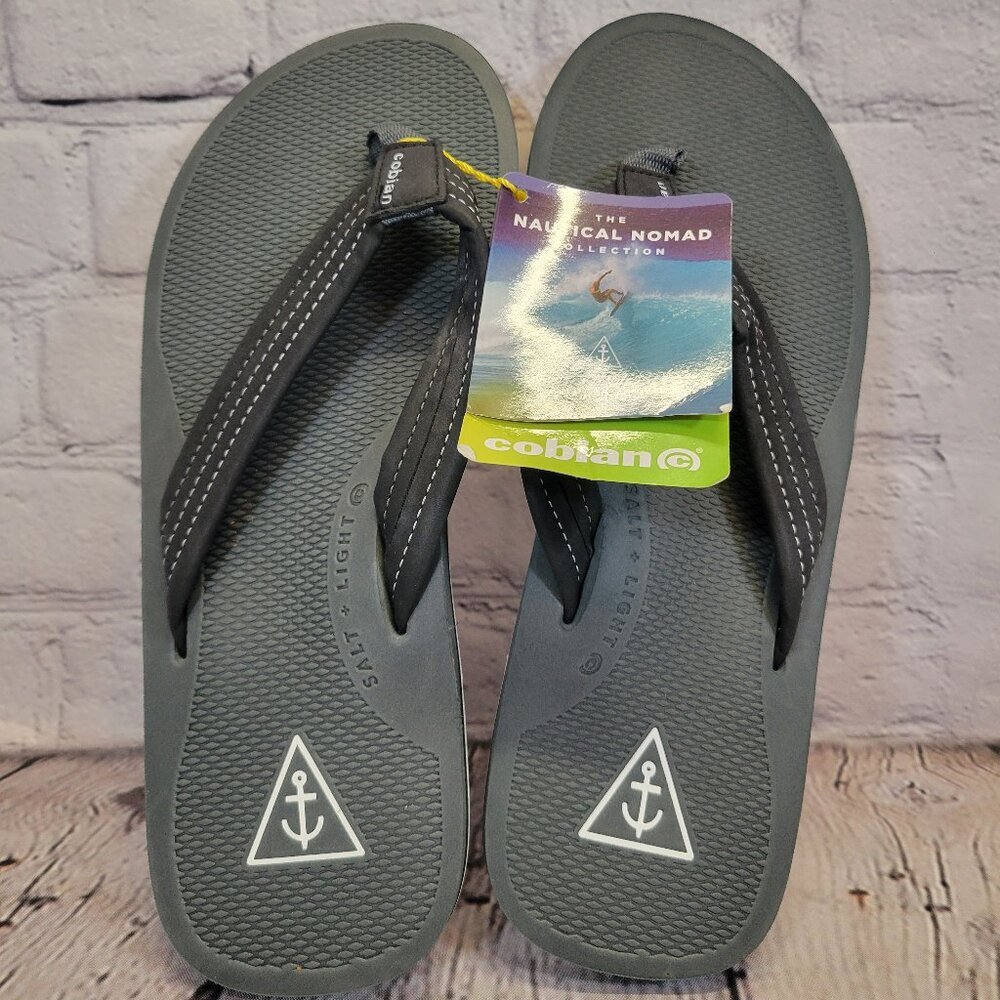 Cobian Men's Hobgood Anchor Water-Resistant Flip-Flops